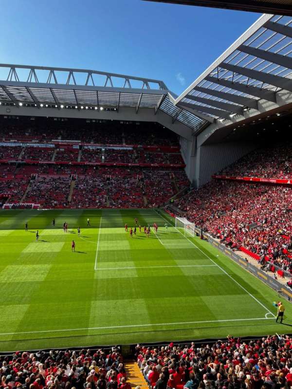Anfield, section: K, row: 1, seat: 50