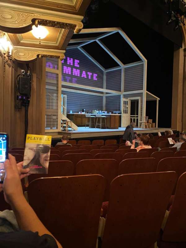 Booth Theatre, section: Orchestra l, row: H, seat: 13