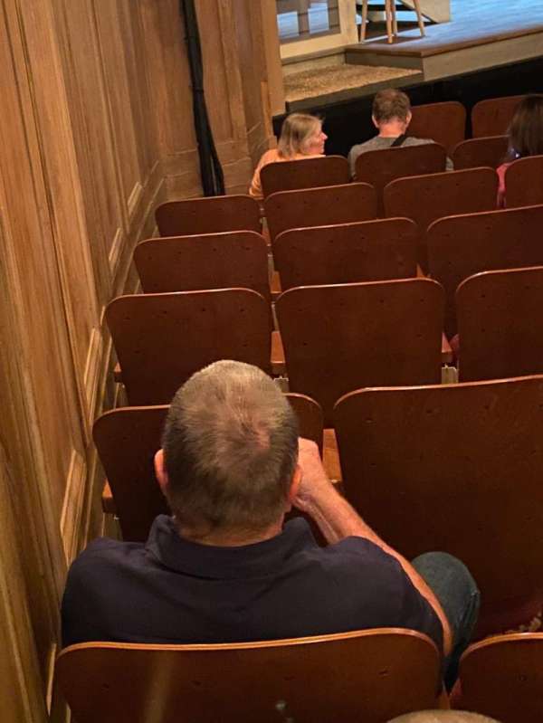 Booth Theatre, section: Orchestra l, row: H, seat: 15