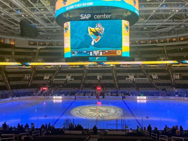 SAP Center, section: 115, row: 25, seat: 9