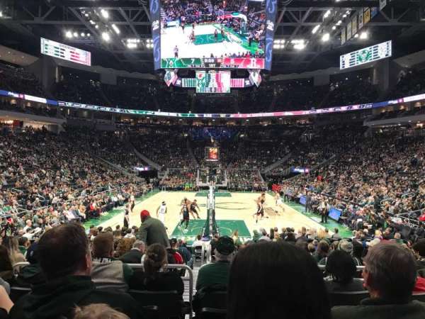 Fiserv Forum, section: 101, row: 9, seat: 8