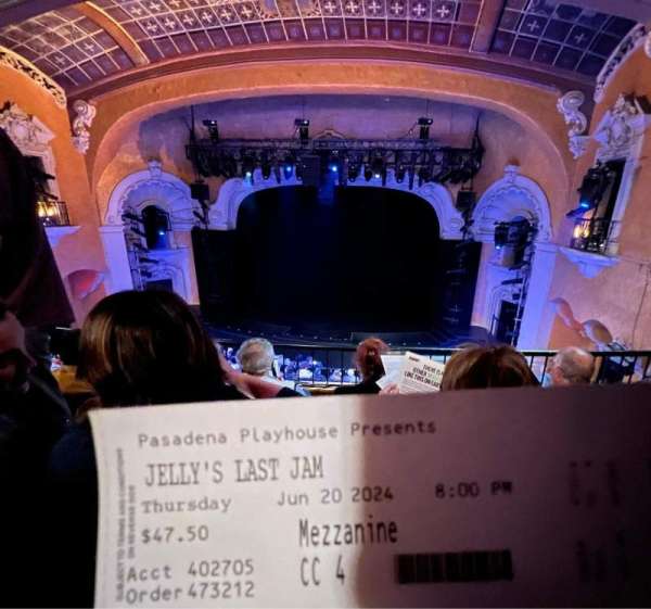 Pasadena Playhouse, section: Mezzanine, row: CC, seat: 4