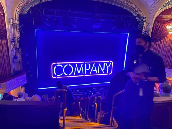 Bernard B. Jacobs Theatre, section: Mezzanine L, row: E, seat: 1