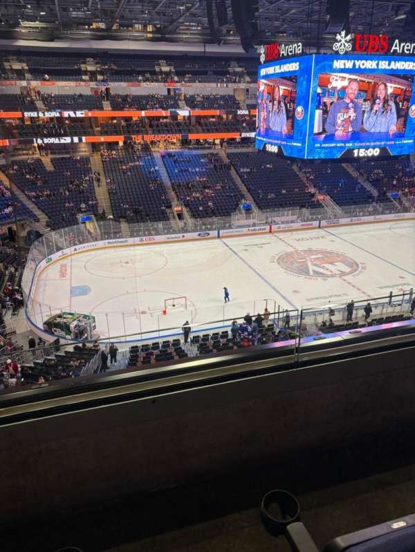 UBS Arena, section: 208, row: 2, seat: 10