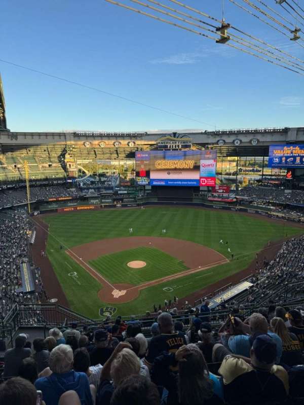American Family Field, section: 420, row: 19, seat: 7