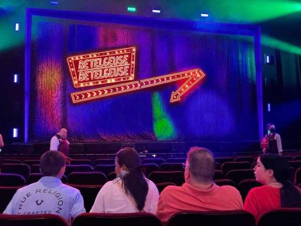 Hollywood Pantages Theatre, section: Orchestra C, row: G, seat: 109