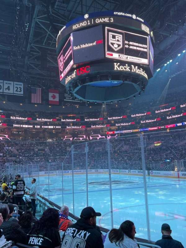 Crypto.com Arena, section: 108, row: 8, seat: 10