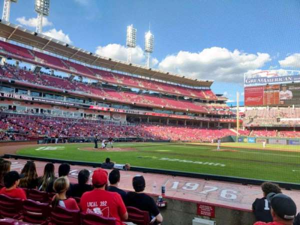 Great American Ball Park, section: 130, row: J, seat: 14
