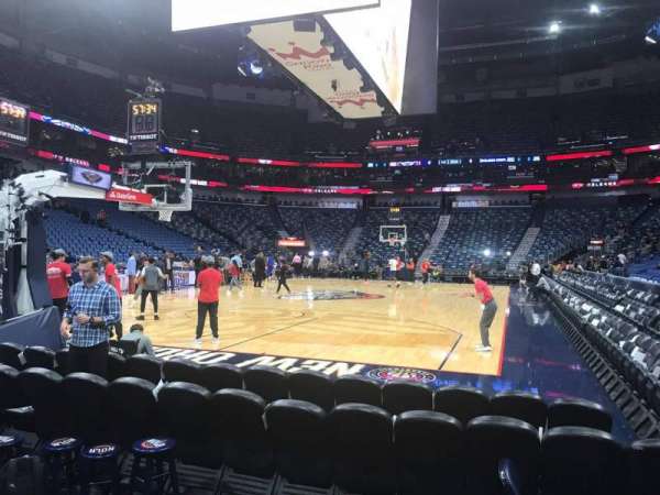 Smoothie King Center, section: 105, row: 1, seat: 1