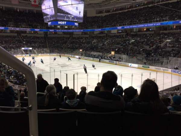 SAP Center, section: 110, row: 22, seat: 14