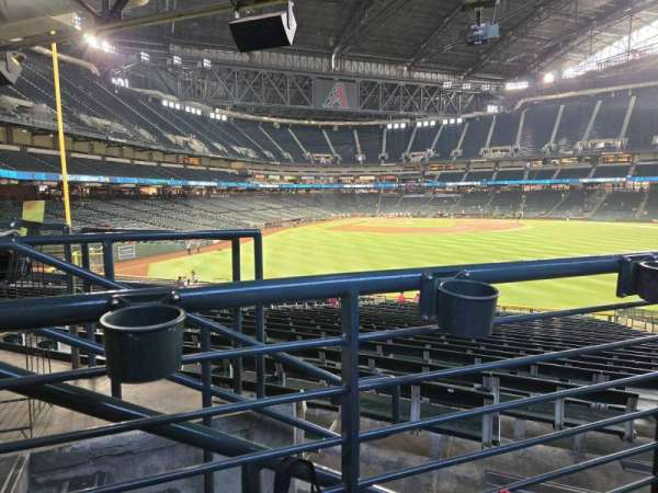 Chase Field, section: 100w, row: 1, seat: 73