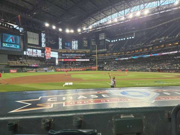 Chase Field, section: P, row: 8, seat: 1
