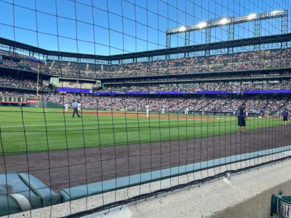 Coors Field, section: 144, row: 1, seat: 7