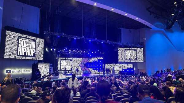 YouTube Theater, section: 102, row: U, seat: 8