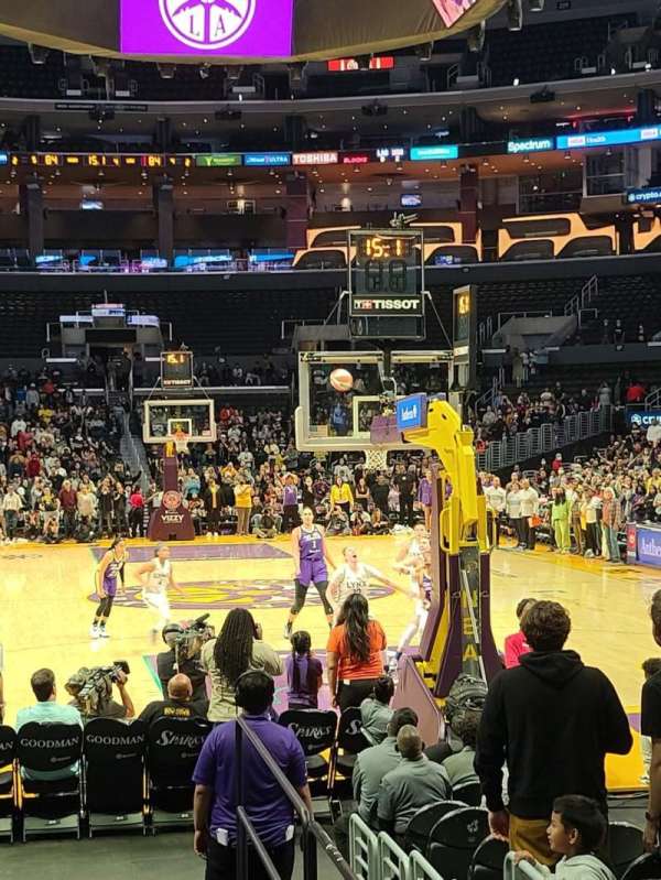 Crypto.com Arena, section: 107, row: 3, seat: 4