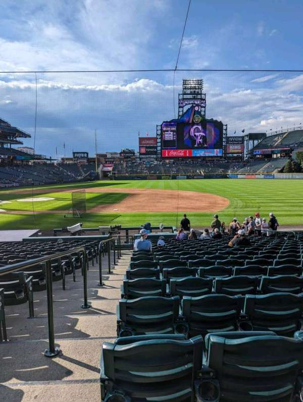 Coors Field, section: 121, row: 20, seat: 12
