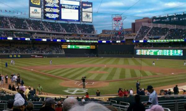 Target Field, section: 113, row: 10, seat: 4