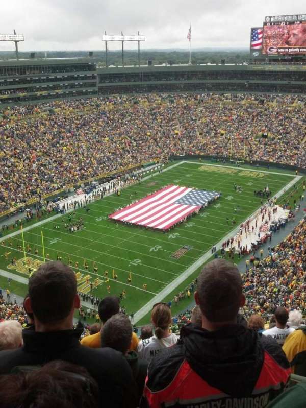 Lambeau Field, section: 739S, row: 15, seat: 3