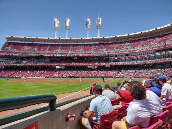 Great American Ball Park, section: 109, row: M, seat: 1