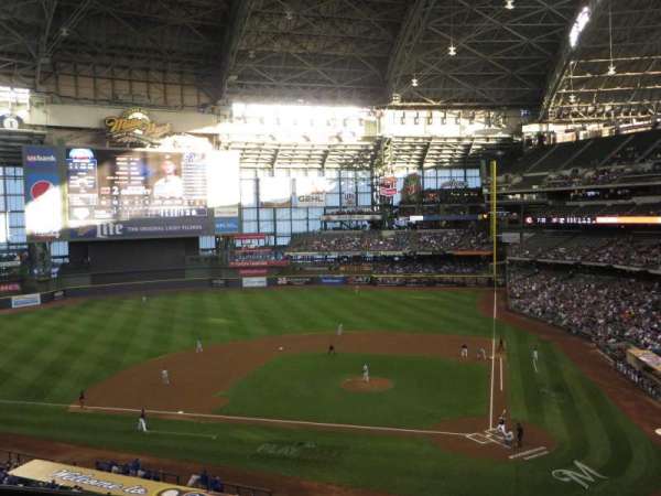 American Family Field, section: 335, row: 2, seat: 8