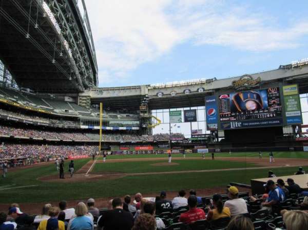 American Family Field, section: 115, row: 10, seat: 5