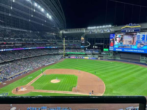 American Family Field, section: 415, row: 1, seat: 18