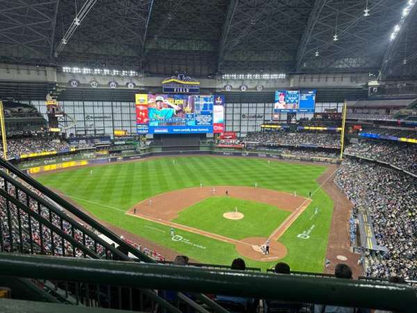 American Family Field, section: 424, row: 8, seat: 17