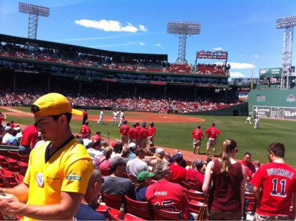 Fenway Park, section: Right Field box 7, row: K, seat: 22