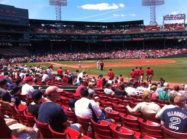 Fenway Park, section: Right Field box 96, row: Bb, seat: 1