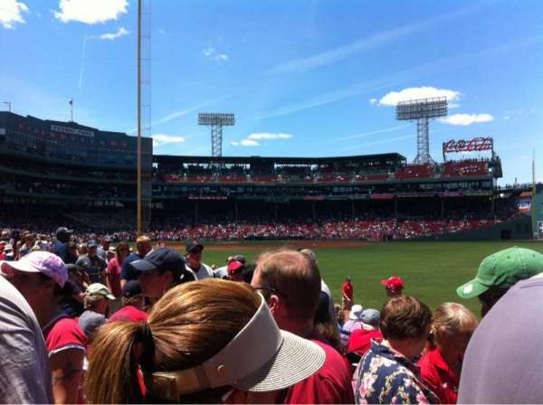 Fenway Park, section: Right Field box 91, row: Ee, seat: 1