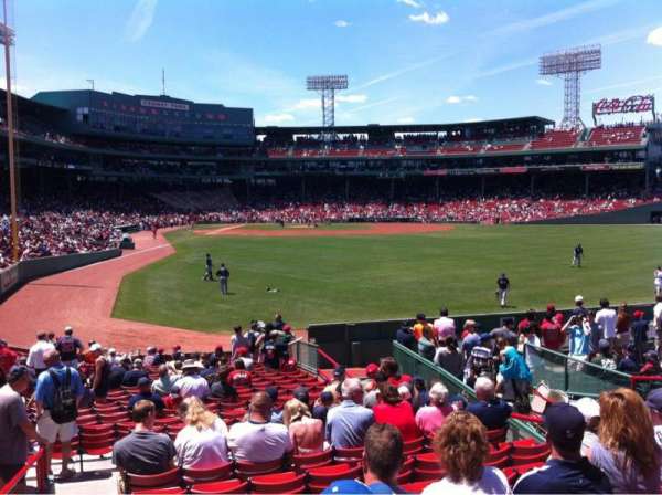 Fenway Park, section: Right Field box 87, row: Rr, seat: 8