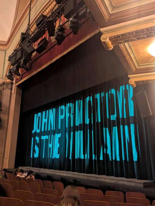 Booth Theatre, section: Orchestra R, row: G, seat: 16