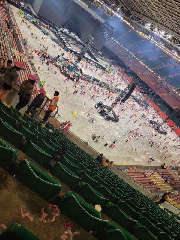 Principality Stadium, section: U24, row: 16, seat: 8,9 and 10