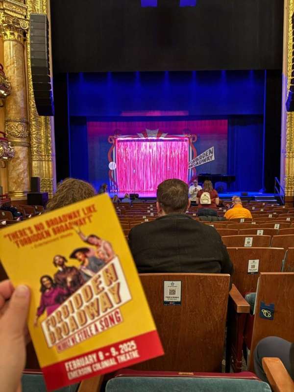 Emerson Colonial Theatre, section: Orchestra C, row: Q, seat: 110