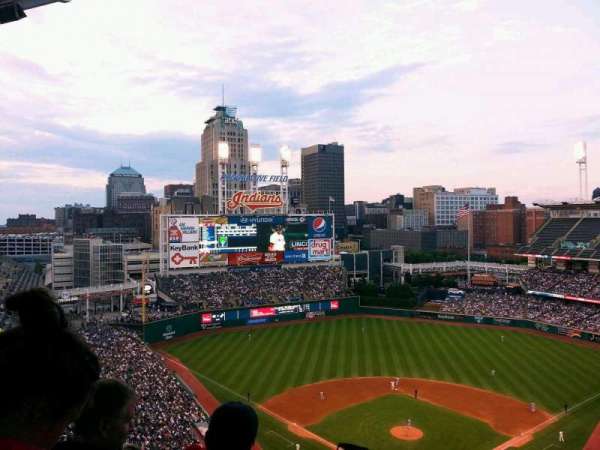 Progressive Field, section: 555, row: W, seat: 4