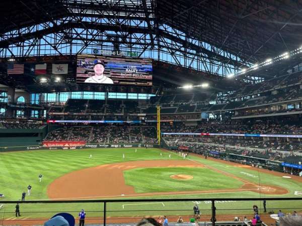 Globe Life Field, section: 108, row: 3, seat: 17