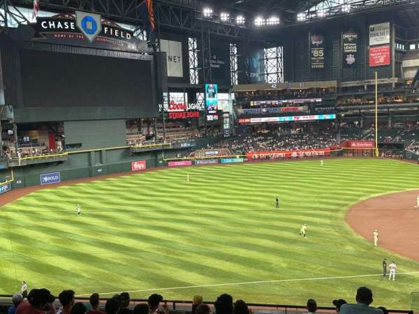Chase Field, section: 216, row: 10, seat: 1