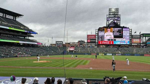 Coors Field, section: 122, row: 13, seat: 10