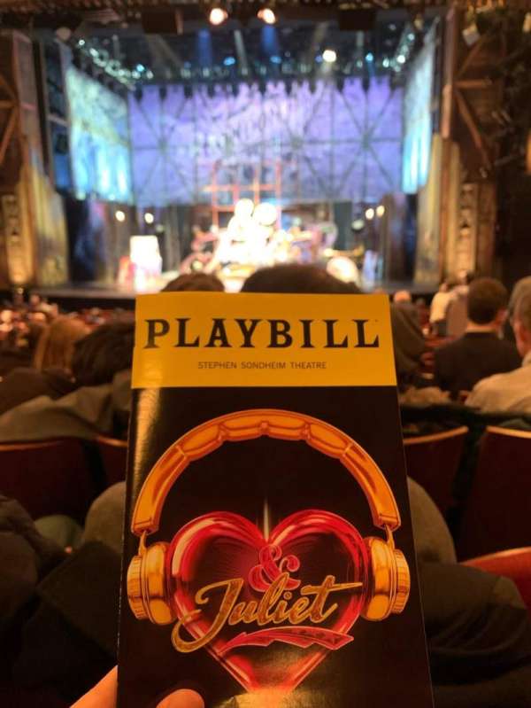 Stephen Sondheim Theatre, section: Orchestra C, row: R, seat: 104