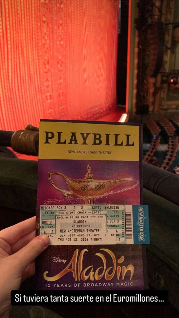 New Amsterdam Theatre, section: Box 3, row: A, seat: 2