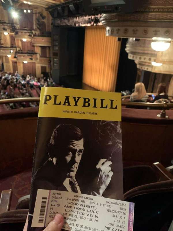 Winter Garden Theatre, section: Mezzanine R, row: B, seat: 40