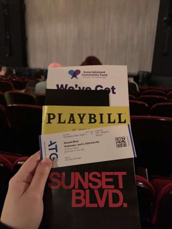 St. James Theatre, section: Orchestra R, row: J, seat: 14