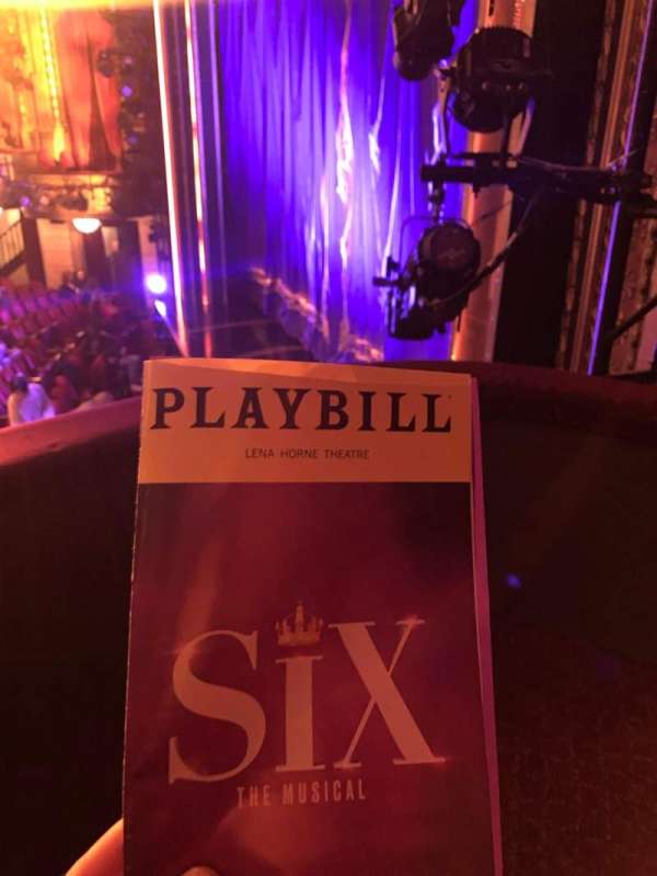 Lena Horne Theatre, section: Right Box A, row: A, seat: 2