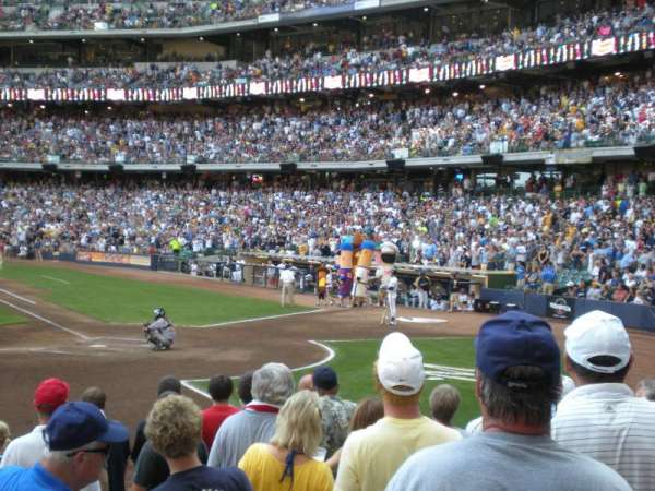 American Family Field, section: 121, row: 11, seat: 1