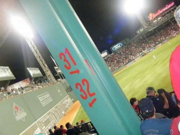 Fenway Park, section: Grandstand 31, row: 10, seat: 1