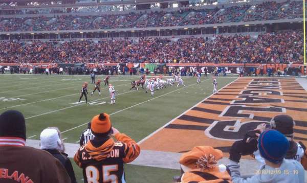 Paycor Stadium, section: 134, row: 5, seat: 1