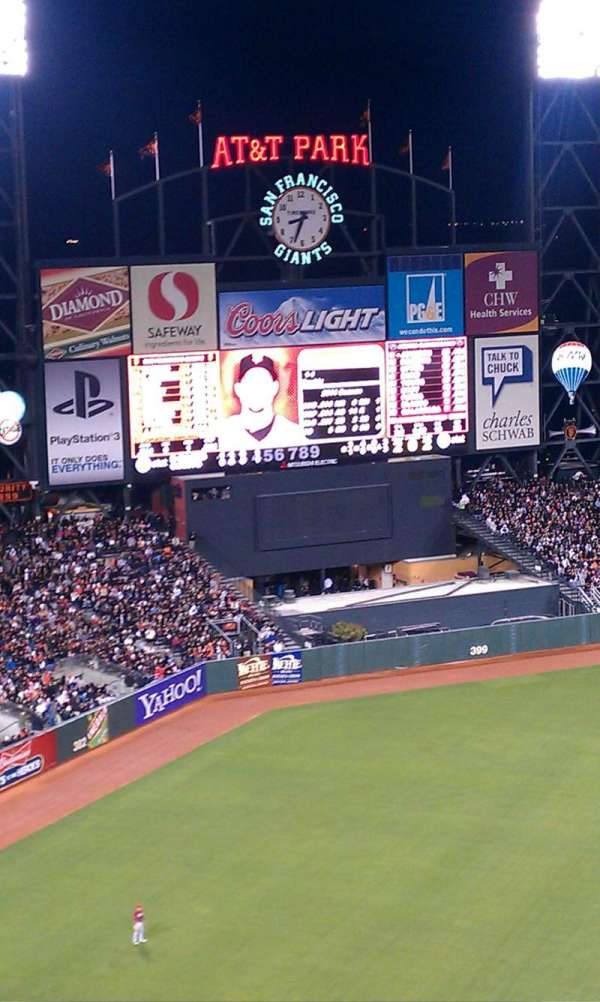 Oracle Park, section: VR325, row: 14