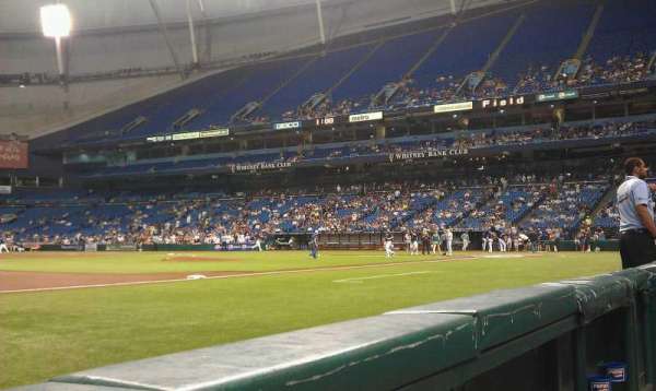 Tropicana Field, section: 119, row: b, seat: 2