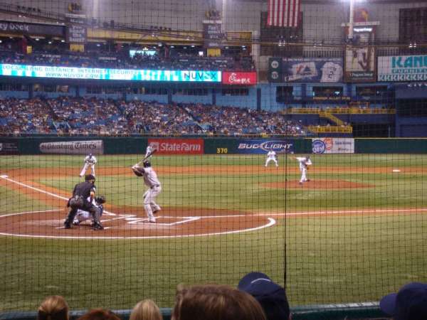 Tropicana Field, section: 108, row: J, seat: 5