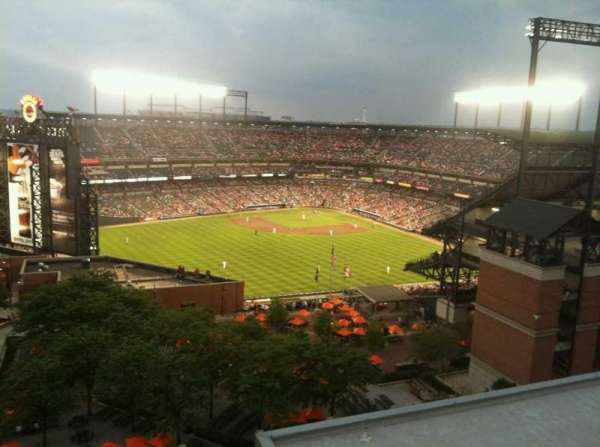 Oriole Park at Camden Yards, section: Hilton Hotel